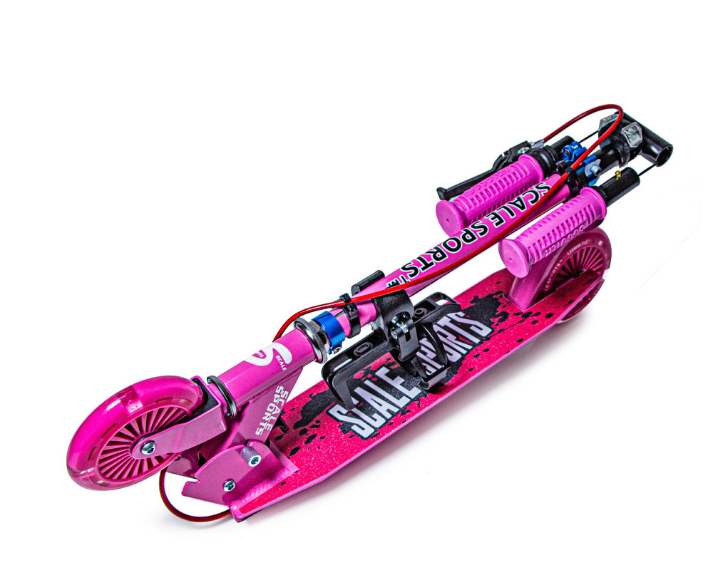Самокат для дітей від 3-х років з ручним гальмом Scale Sports SS-13 Рожевий. Колеса 120 мм, світяться п Одеса - фото 3