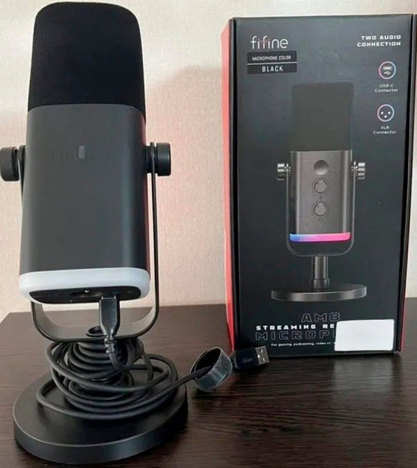 Мікрофон Fifine AM 8 для ігор, стрімінгу, подкастів ОРИГІНАЛ. Київ - фото 3