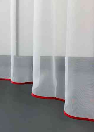 Кухонная гардина VR-Textil № 036к арка белый с красным 280х170 см (52-0404) Киев