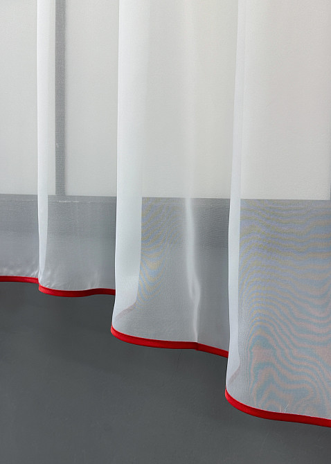 Кухонная гардина VR-Textil № 036к арка белый с красным 280х170 см (52-0404) Киев - изображение 5