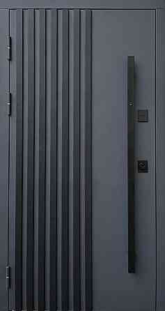 Двері вуличні Форт-М  модель Ніцца ТЕРМОРОЗРИВ антрацит (7016)/Білий мат Київ