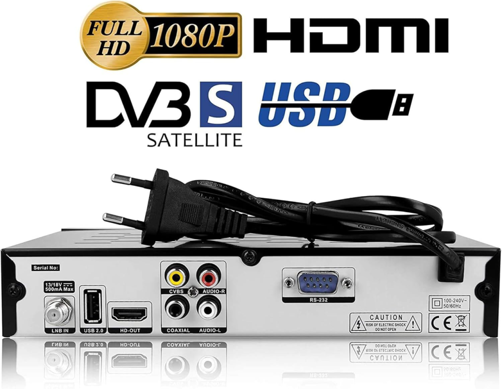 Супутниковий HD-ресивер HD-Line Echosat 20500 S: Full HD 1080p, HDMI, 2xUSB, DVB-S2, тюнер для Astra, Hotbird, Türksat Київ - фото 4