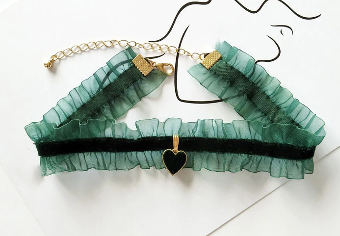 Чокер на шию зелений з підвіскою Київ - фото 1