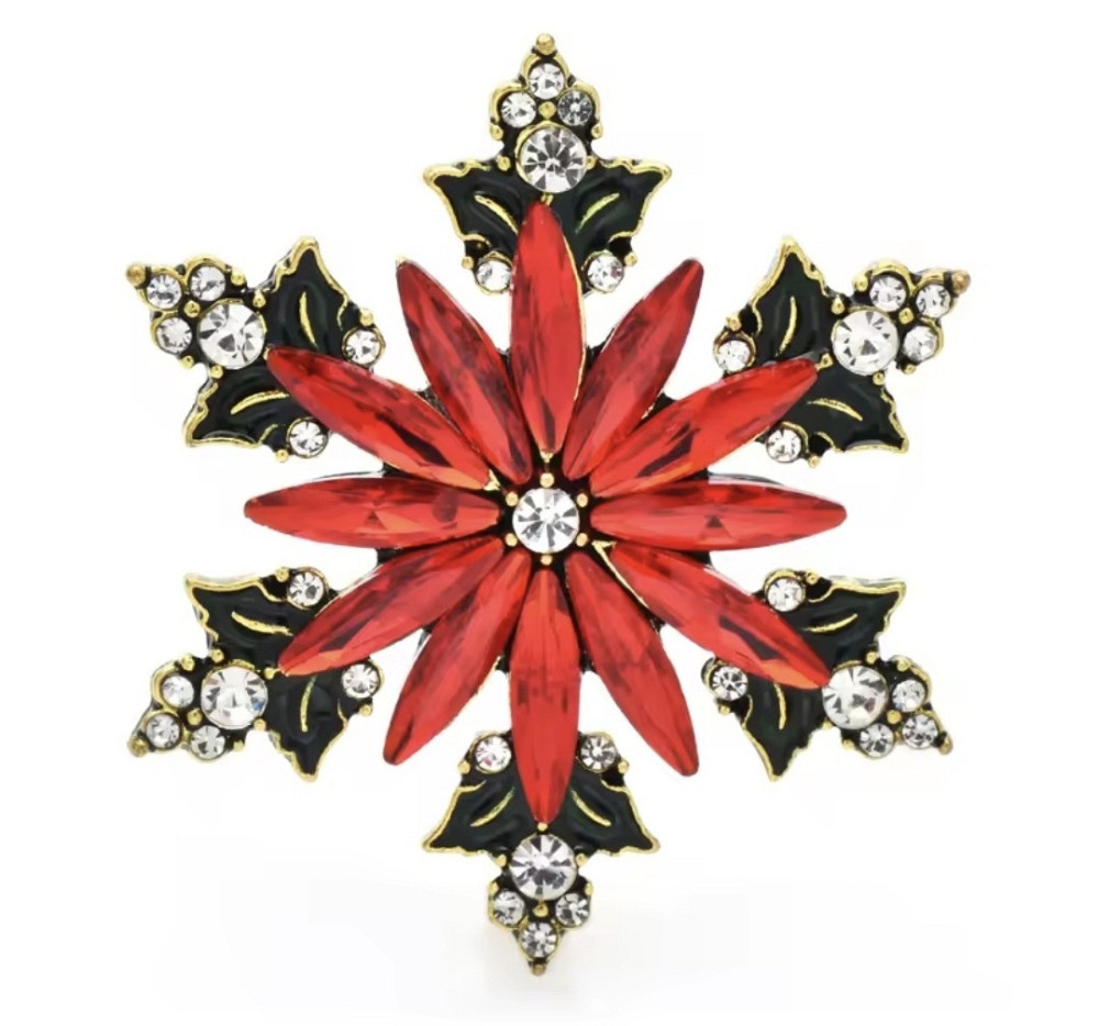 Брошка "Пуансетія" Сміла - фото 3