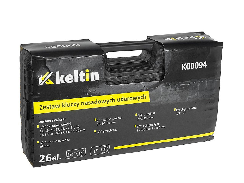 Набір ударних торцевих головок "Keltin" [к-т 26шт]: (3/4" 12-гранні 17-50мм ), (3/4" 6-гранна 36мм, 1" 6-гранні 55-65мм)+аксу Стрый - изображение 10