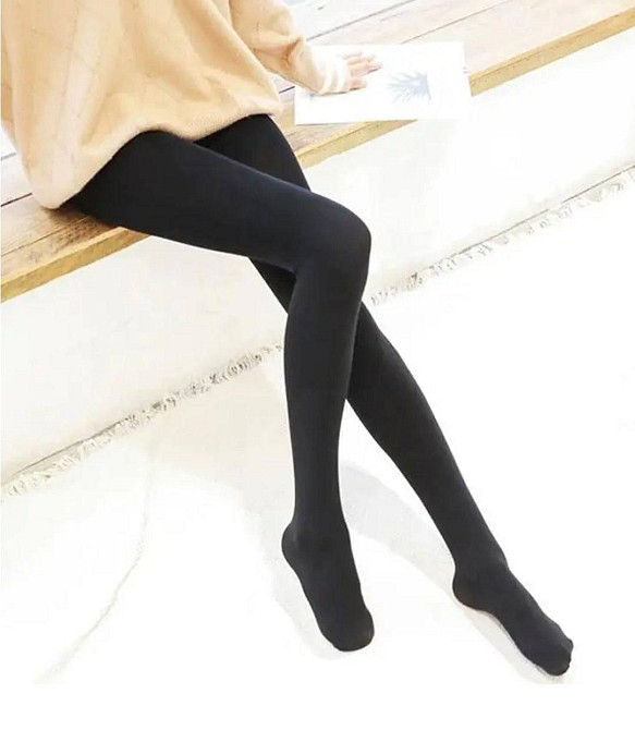 Жіночі базові теплі безшовні колготки на хутрі (ТЕРМО)  бамбук 80%, бавовна 10%, еластан 10%, хутро Одеса - фото 5