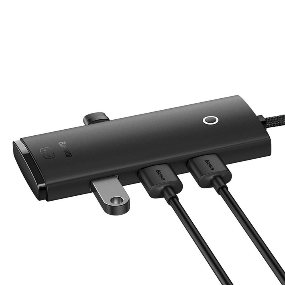 Хаб адаптер перехідник USB-Hub Baseus Lite Series 4-Port Type-C HUB Adapter (Type-C to USB 3.0*4) 25cm Black WKQX030301 Одеса - фото 8