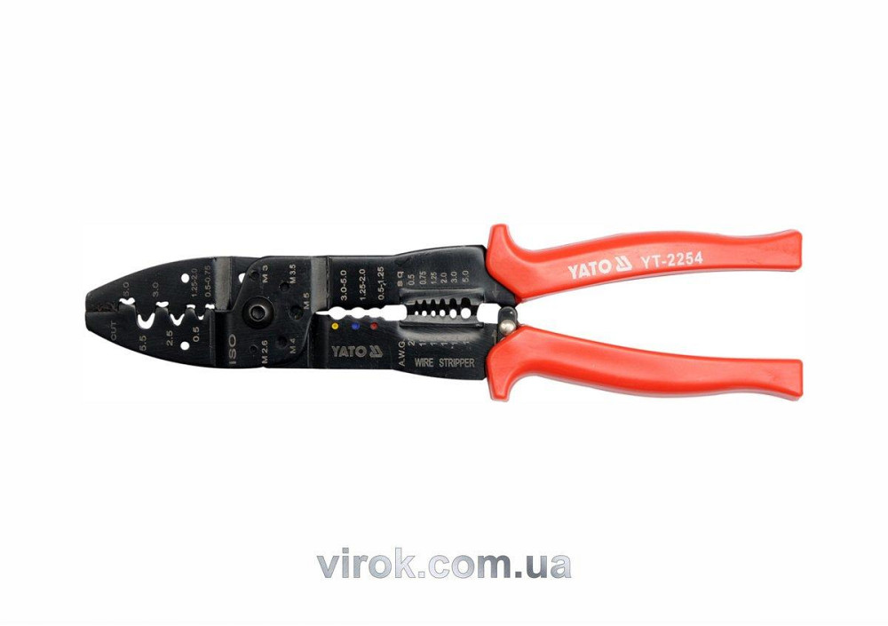 Кліщі для обтискання і зачистки проводів YATO, L=250 мм [12/48] Одесса - изображение 1