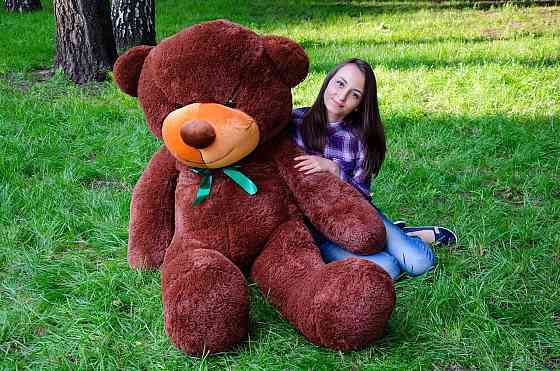 Плюшевий ведмедик М'яка іграшка Рафаель 200 см Шоколадний Тернопіль