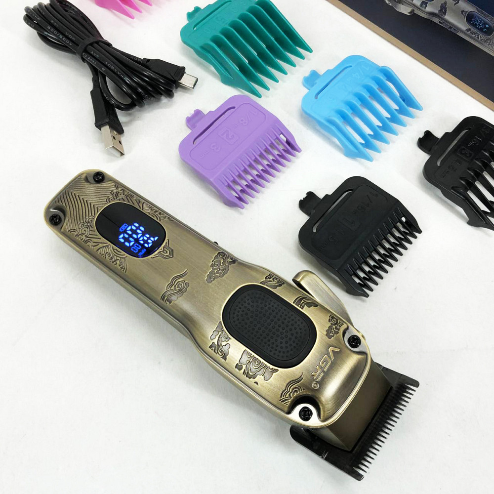 Профессиональный триммер с набором насадок VGR, Аккумуляторная машинка для стрижки волос с насадками CS-33 Львов - изображение 1