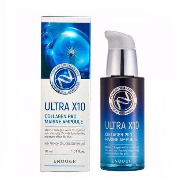 Увлaжняющaя aмпyльнaя cывopoткa c кoллaгeнoм Ultra X10 Collagen Pro Marine Ampoule Enough 30 мл Киев - изображение 1