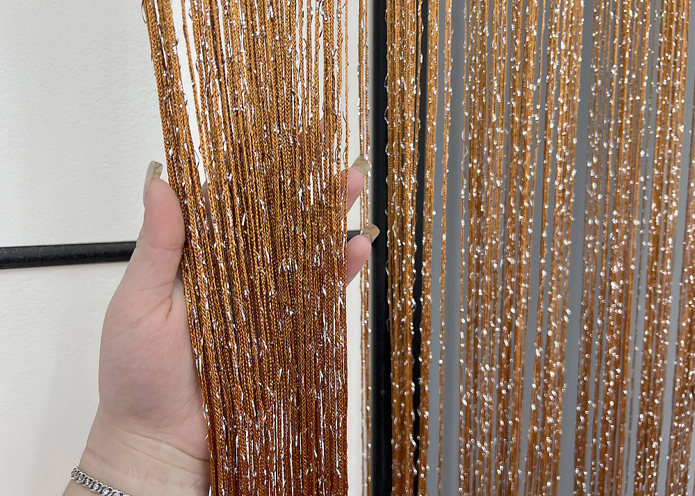 Штори-нитки з люрексом Коричневий 300х300см 1 шт (61-122) Київ - фото 5