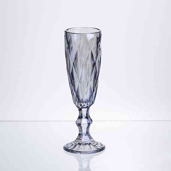 Набір келихів для шампанського Diamond Blue 6 штук по 180 мл HP-19-274 прозорий келих для напоїв лимонадів газованки Коломия