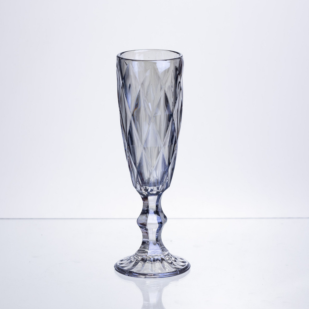 Набір келихів для шампанського Diamond Blue 6 штук по 180 мл HP-19-274 прозорий келих для напоїв лимонадів газованки Коломия - фото 3