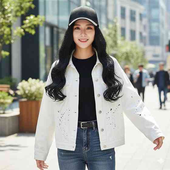 Парик кепка с волнистыми волосами 60 см Брюнетка Винница