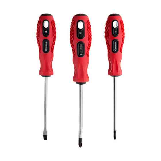 Набор отверток, 3 шт. (SL5,PH1,PH2), 100 мм, Cr-V INTERTOOL VT-2004 Киев