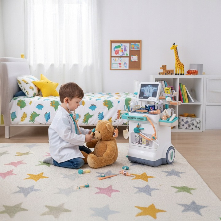 Дитячий набір лікаря візок з аксесуарами 26 елементів Iso Trade (26544) Нововолинськ - фото 9