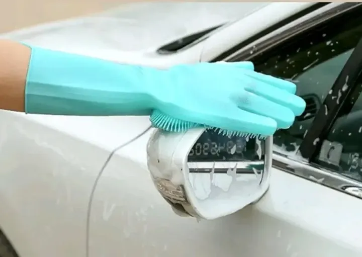 Чудо-рукавички для прибирання та миття посуду, раковин, ванни, меблів зі щіткою Kitchen Gloves 5511 Одеса - фото 5