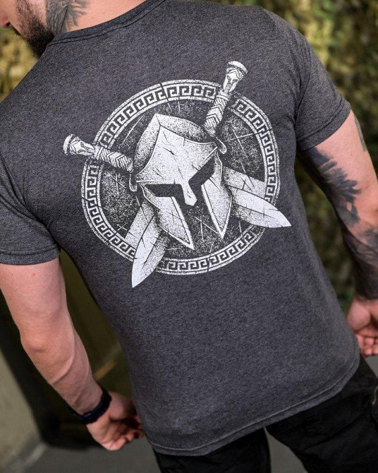 Бавовняна футболка Spartan grey ПП7691 Одеса - фото 2