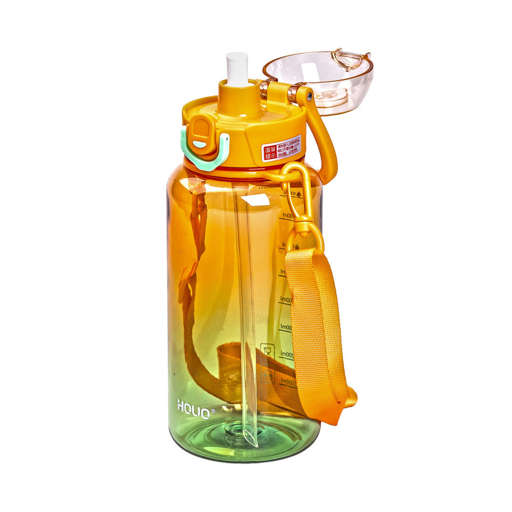 Пляшка для води 1 л пляшечка з мундштуком помаранчева HP-14-31O Київ - фото 4