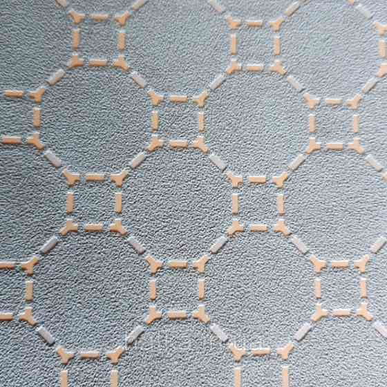 Шпалери вінілові на флізелін BN International 219721 Finesse геометрія кола квадрати золотом на бірюзовому Київ