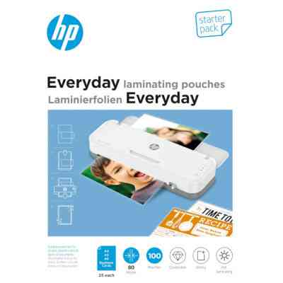 Пленка для ламинирования HP Everyday Laminating Pouches, Starter Set, 80 Mic, 60 x 95, 100 pcs (25 x A (9158) (838144) Винница