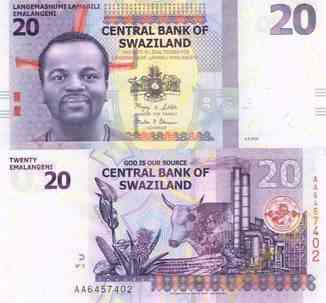 Свазіленд / Swaziland 20 emalangeni 2010 P 37 UNC Полтава