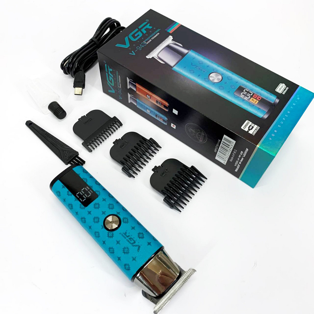 Портативна ручна машинка для стрижки волосся VGR V-943, Бездротова машинка для стрижки волосся DE-14 Львів - фото 4