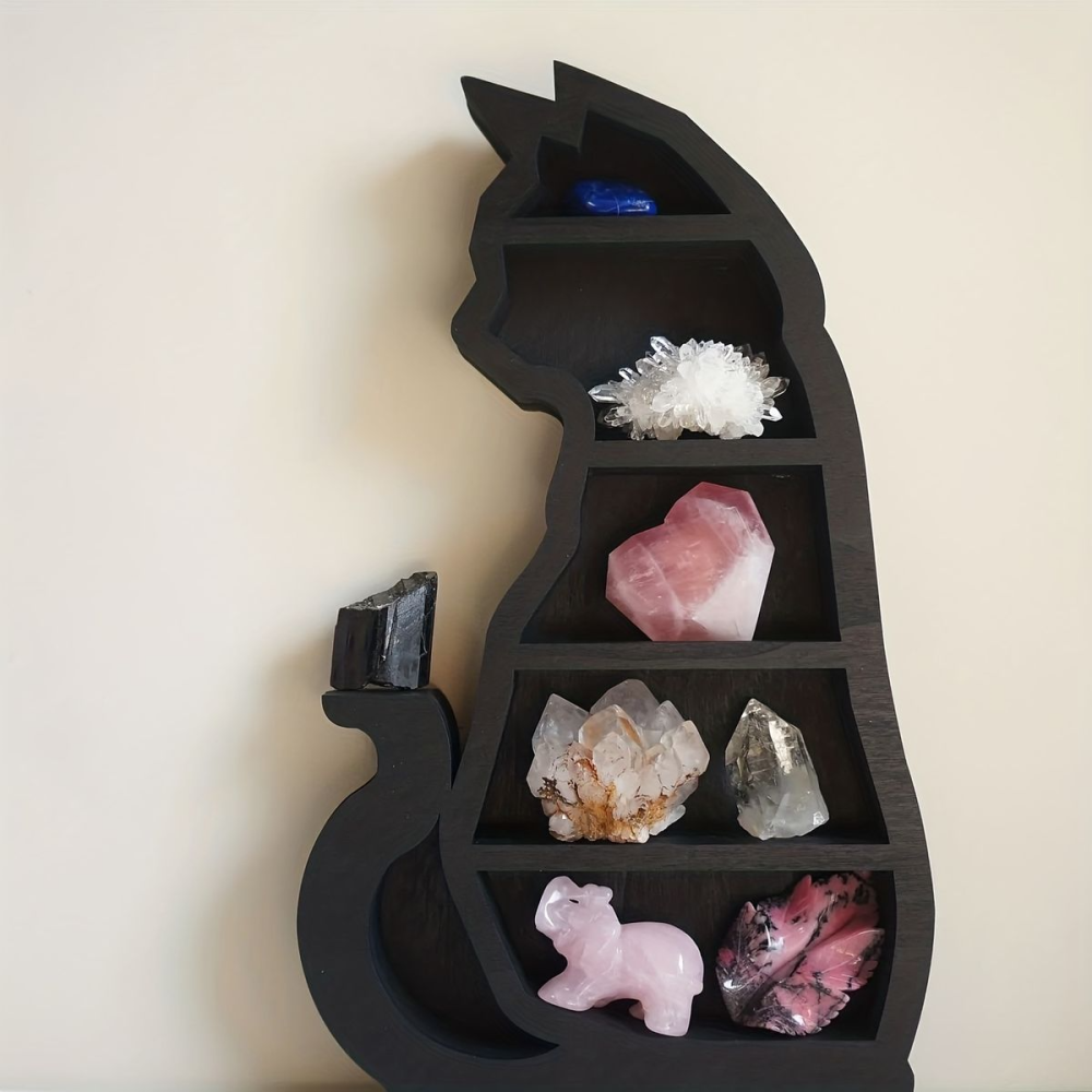 Полка настенная из дерева для декора и украшений, открытая полка на стену 