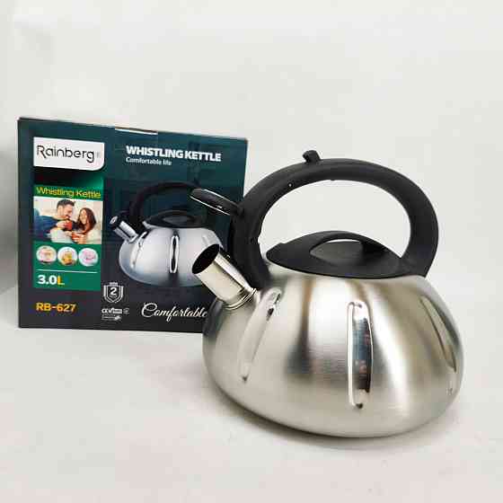 Обычный чайник со свистком, Чайник с удобным носиком для налива воды метталический газовый OL-66 Львов