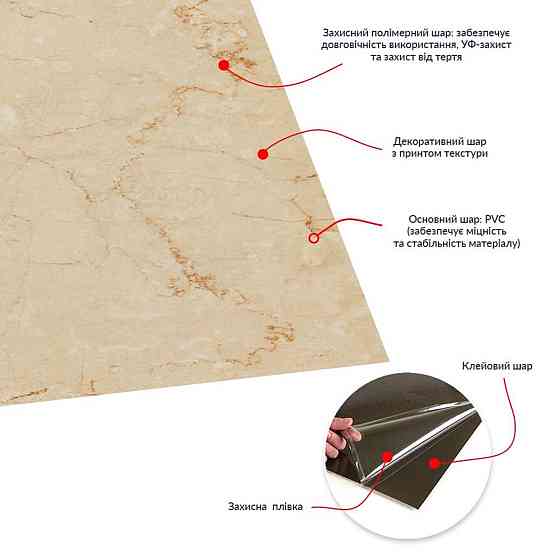 Самоклеящаяся виниловая плитка для пола Киев