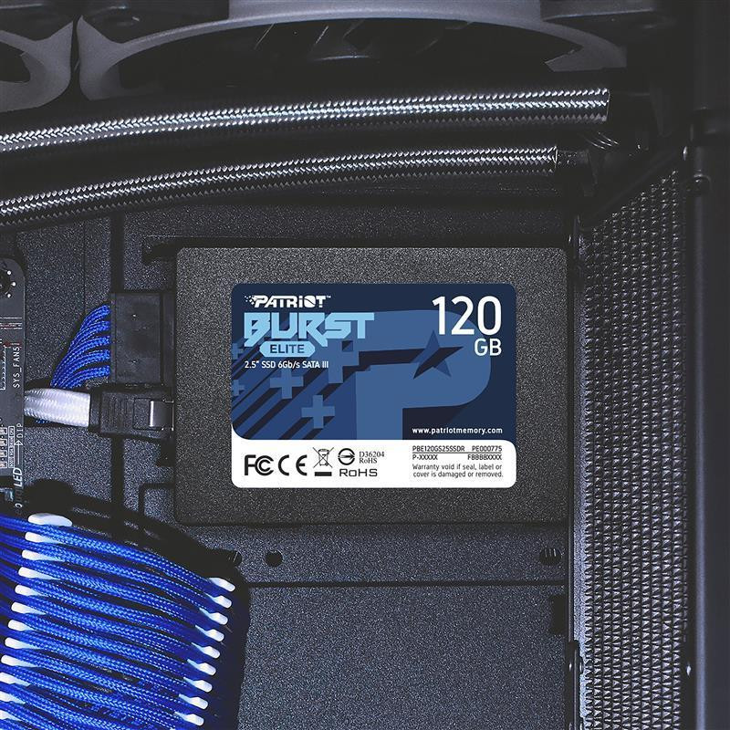 Накопичувач SSD 120 GB Patriot Burst Elite 2.5" SATAIII TLC (PBE120GS25SSDR) 2.5" Харків - фото 5