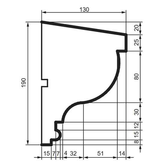Подоконник фасадный Prestige Decor DC 116 Днепр