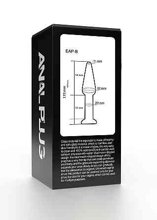 Анальный плаг из стекла EGZO EAP-B ( длина 11.9 см, диаметр 3.2 см ) Sex Aura Киев