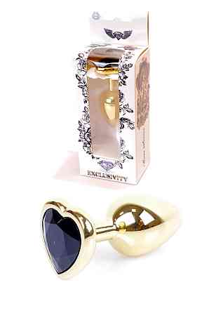 Анальна пробка Jawellery Gold Heart PLUG-Black Sex Aura Київ