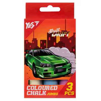 Мел Yes цветной Street Drift 3 шт JUMBO (400494) Винница