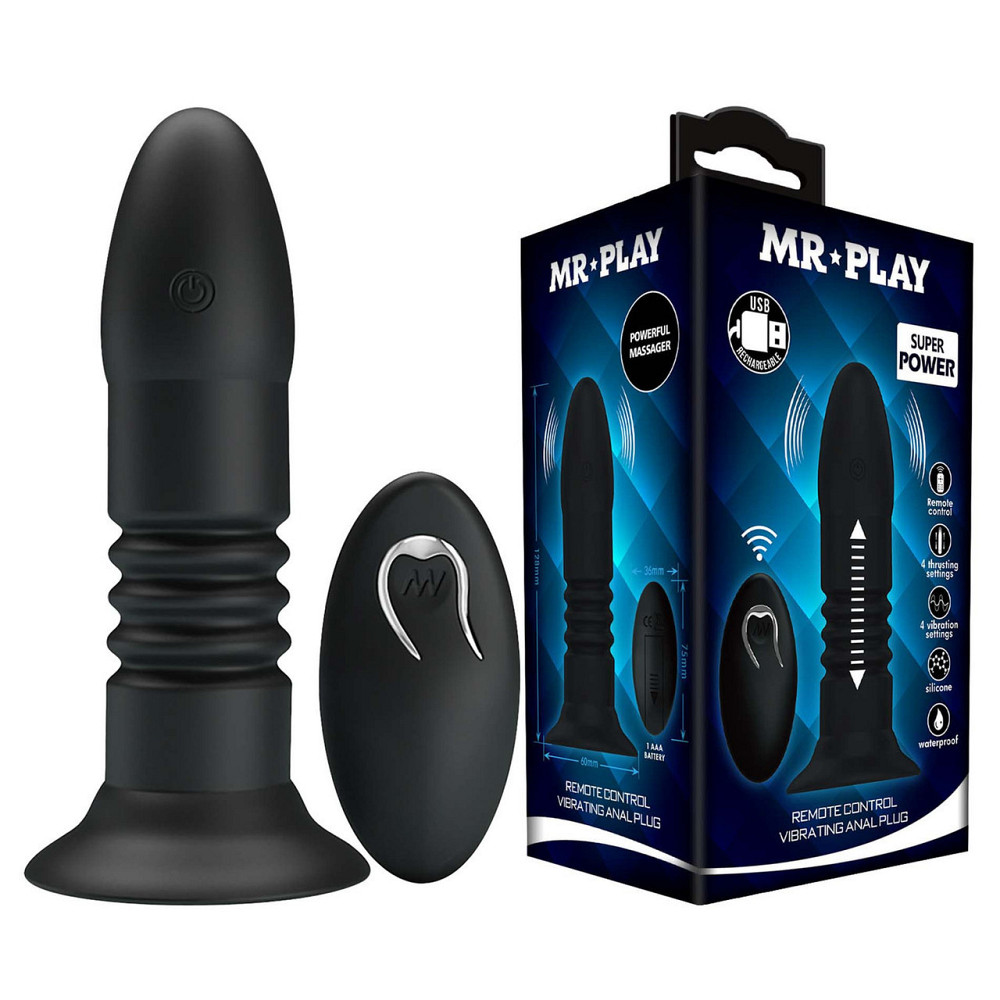 Анальная пробка - Mr.Play Remote Control Vibrating Anal Plug Sex Aura Киев - изображение 1