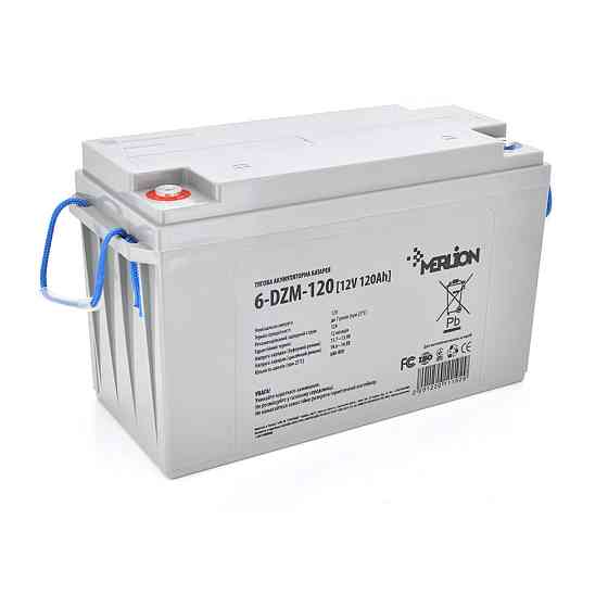 Тягова акумуляторна батарея AGM MERLION 6-DZM-120, 12V 120Ah. М8 (407 x 177 x 225) Q1 Київ