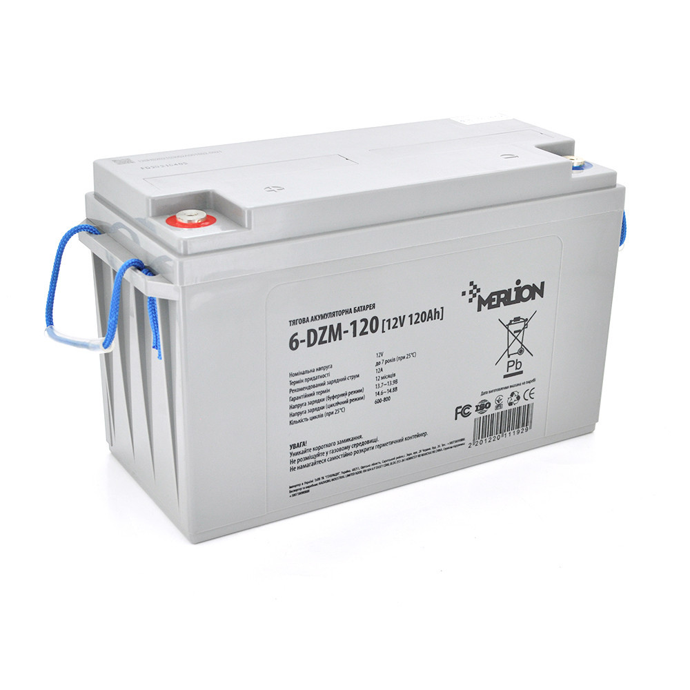 Тягова акумуляторна батарея AGM MERLION 6-DZM-120, 12V 120Ah. М8 (407 x 177 x 225) Q1 Київ - фото 1