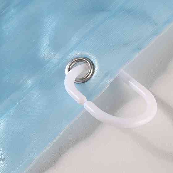 Шторка для ванны из полиэстера водонепроницаемая Bathlux 180x180 см с кольцами, занавеска для ванной комнаты Каменец-Подольский