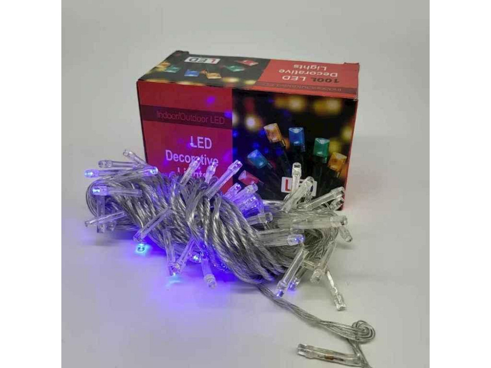 Гирлянда 80LED синий 9м проволока 220V 0370-9 ТМ PRC Киев - изображение 1