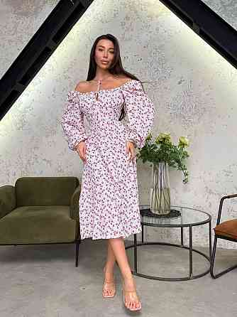 Жіноча стильна елегантна сукня з квітами муслін принт Одеса