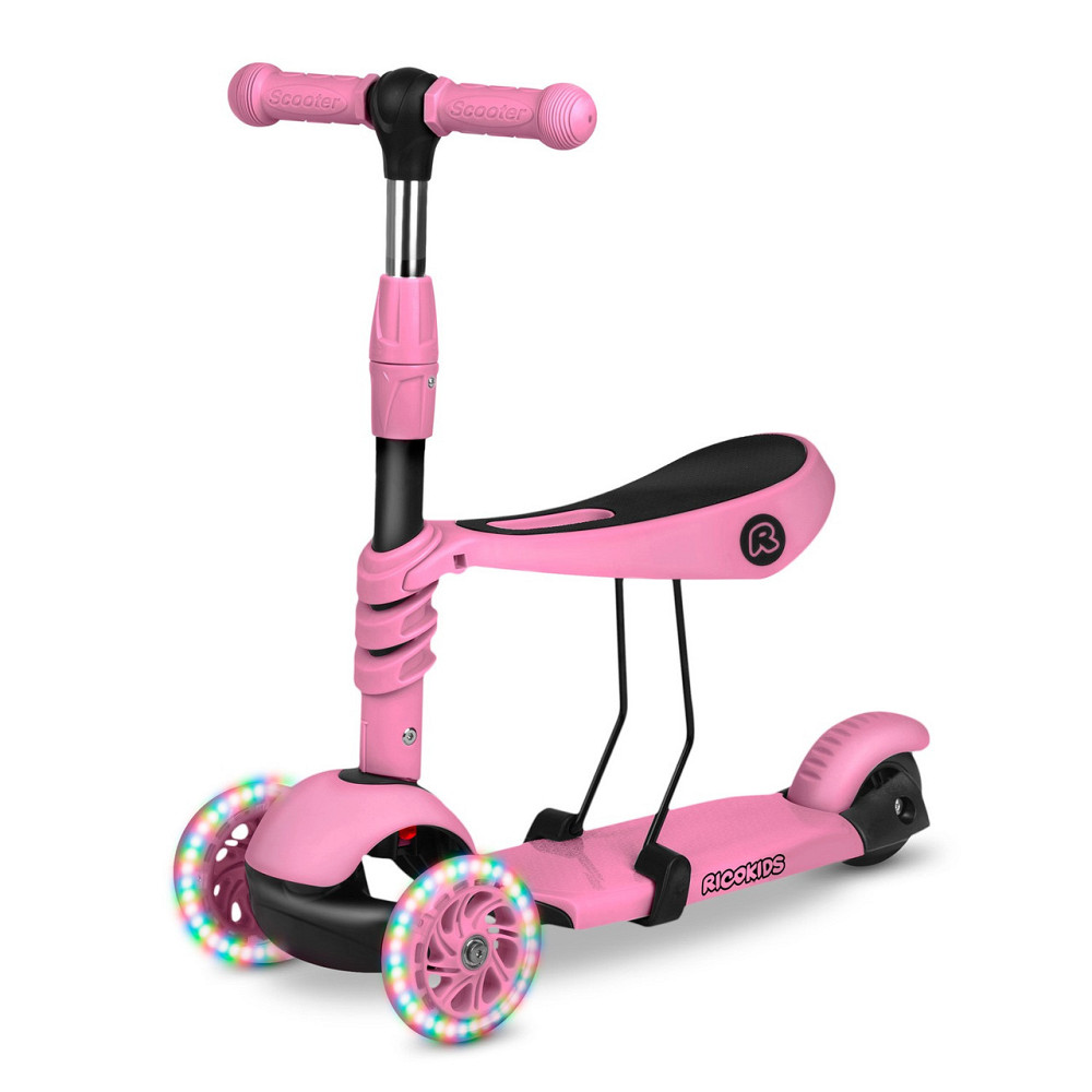 Самокат детский трехколесный Ricokids Todi розовый Киев - изображение 8