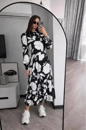 Трендовое платье миди из льна жатка из льна Одесса