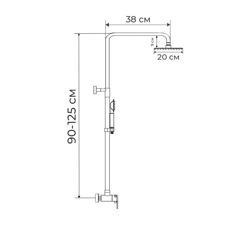 Душевая колонна со смесителем из нерж.стали SUS304 Mixxus KUB-003-J (MI5866) Киев - изображение 2