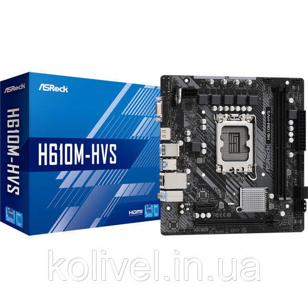 ASRock H610M-HVS (1700/H610, 2*DDR4, 1xPCIex16, HDMI/VGA, 4xSATAІІІ, GLan, 7.1ch, mATX) (H610M-HVS) Київ - фото 5