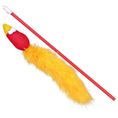 Игрушка для кошек Trixie Палочка с птичкой и перьями 50 см (4011905452890) Винница - изображение 1