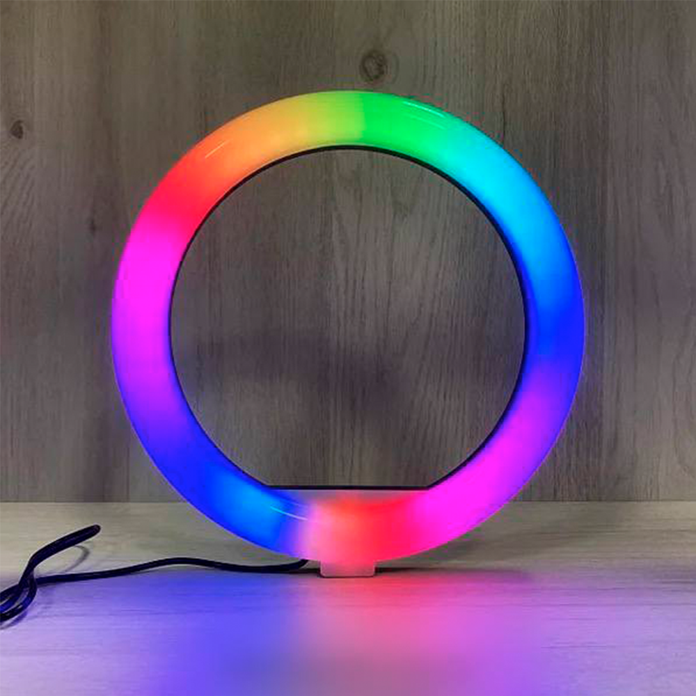 Кольцевая лампа RGB 30 см, от USB, MJ300 + Подарок Штатив 0,66-2 м / LED лампа для блогера Киев - изображение 7