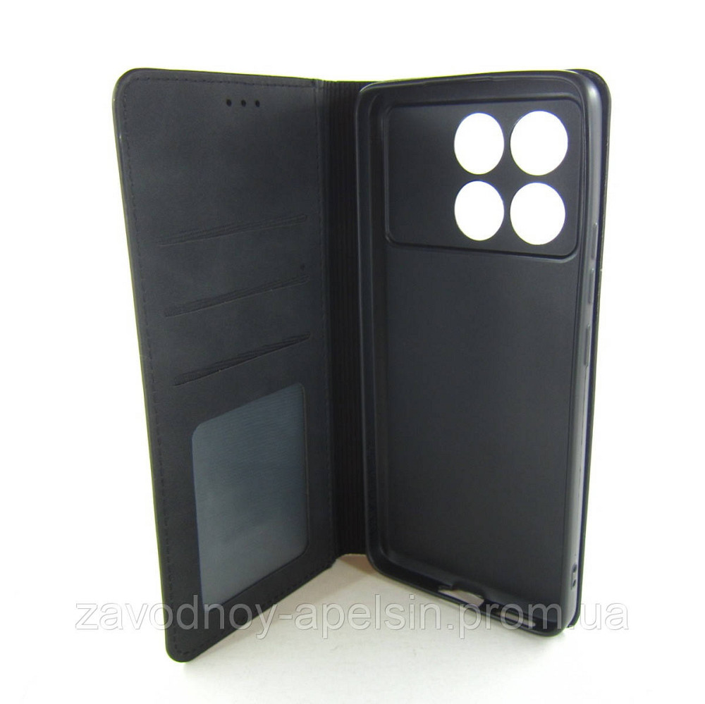 Чехол книжка Xiaomi Poco X6 Pro 5G Защита камеры (черный) Одесса - изображение 3