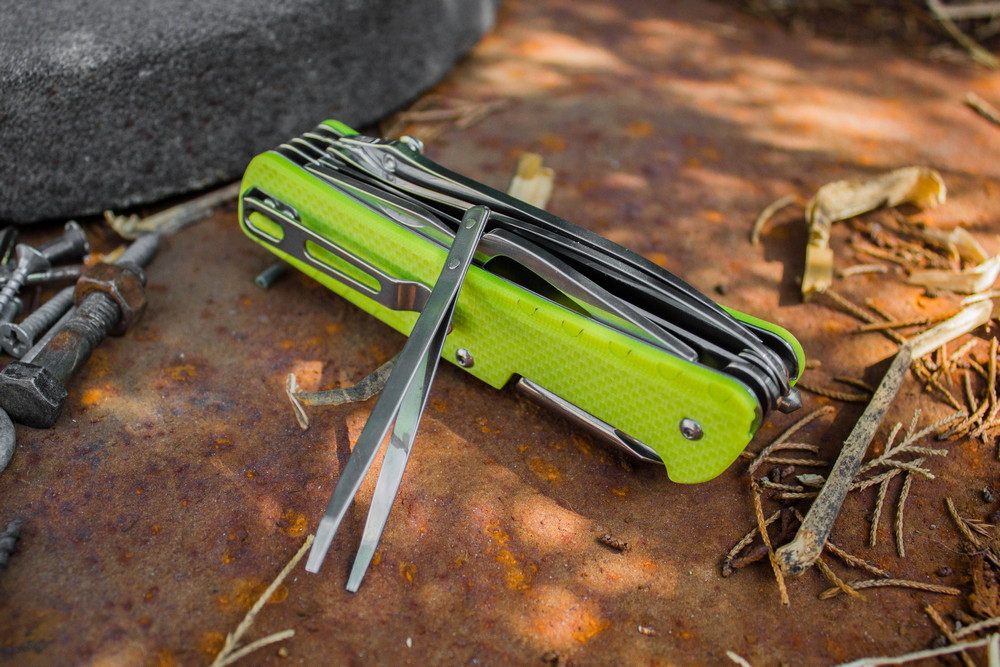 Багатофункціональний ніж Ruike Trekker LD43, (8.5 см) 12C27 / G10 зелений, 15 інстр. Киев - изображение 13